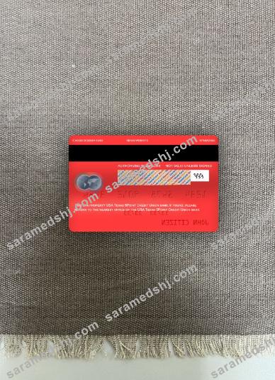 USA Texas 5Point Credit Union bank mastercard photolook back